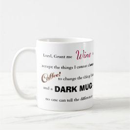 De Café A oração da serenidade do vinho/café - caneca