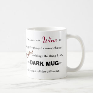 De Café A oração da serenidade do vinho/café - caneca