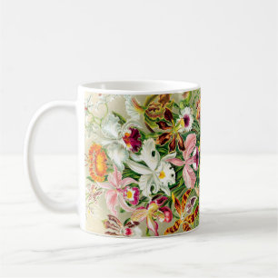 De Café A orquídea floresce a caneca