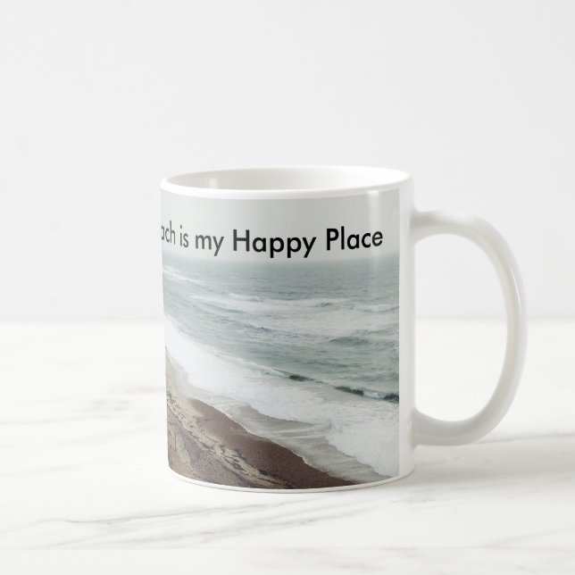 De Café A praia é minha caneca feliz do lugar (Direita)