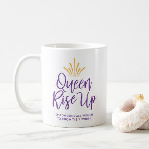 De Café A rainha aumenta acima caneca