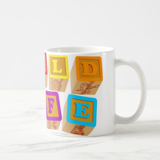 De Café A vida da criança obstrui a caneca (Direita)