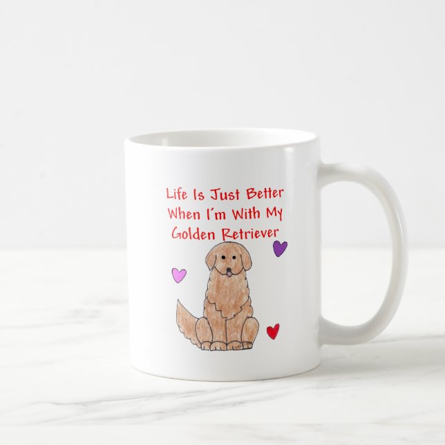 De Café A vida do golden retriever é apenas melhor caneca (Direita)