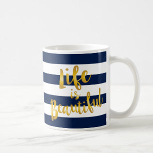De Café A vida é caneca bonita das citações da caligraf