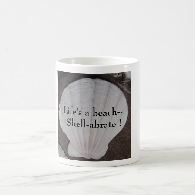 De Café A vida é uma praia--SHELL-abrate!  Caneca (Centro)