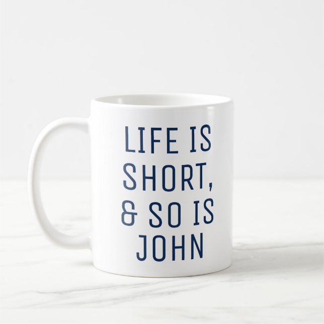 De Café A vida personalizada é caneca curta do slogan das (Esquerda)