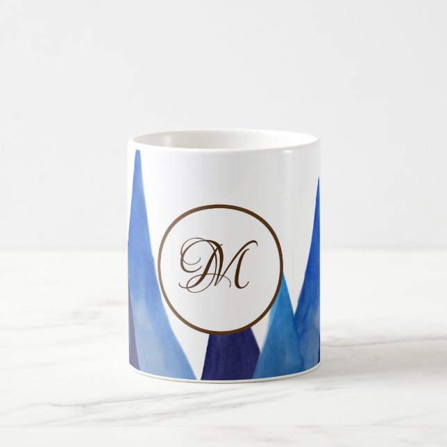 De Café Abstrato alpinismo caneca Monograma (Centro)
