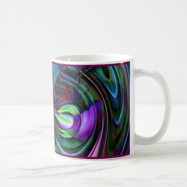 De Café Abstrato da mágica do bastão - caneca do Fractal (Direita)