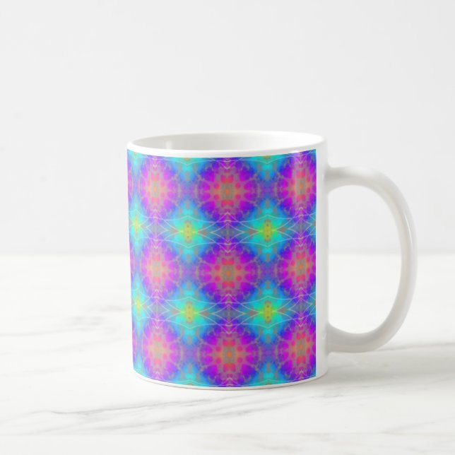De Café Abstrato multicolorido, caneca com padrão (Direita)
