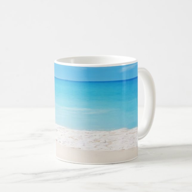 De Café Acalmando a caneca da praia (Frente Esquerda)