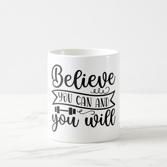 De Café Acredita que podes e vais personalizar a caneca (Centro)