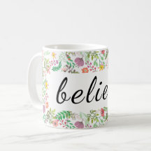 Acredite a caneca floral