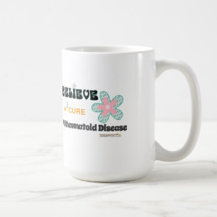 De Café Acredite em uma caneca da cura