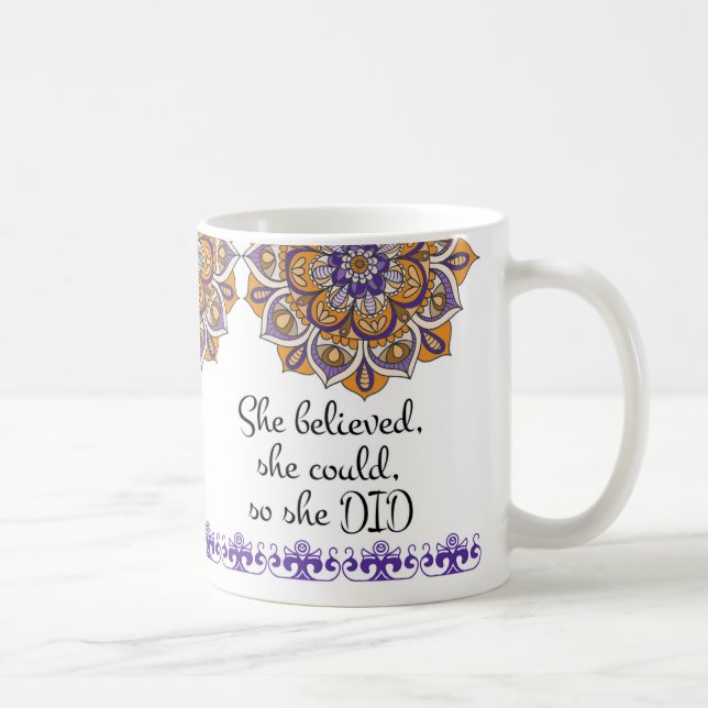 De Café Acreditou que poderia assim que fez, caneca das (Direita)