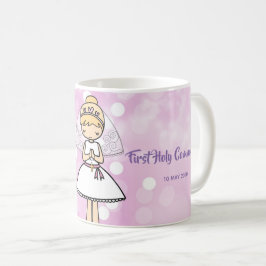 De Café Adorável loura da Primeira Comunhão loura caneca