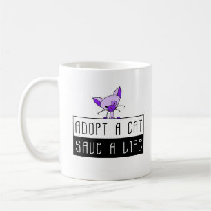 De Café Adote umas economias do gato uma caneca da vida