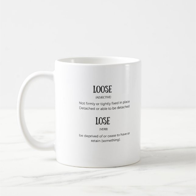 De Café Afrouxe a caneca da definição do perder (Esquerda)