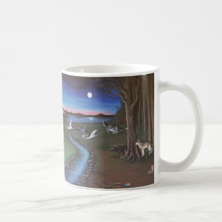 De Café Água-viva voadora através da caneca