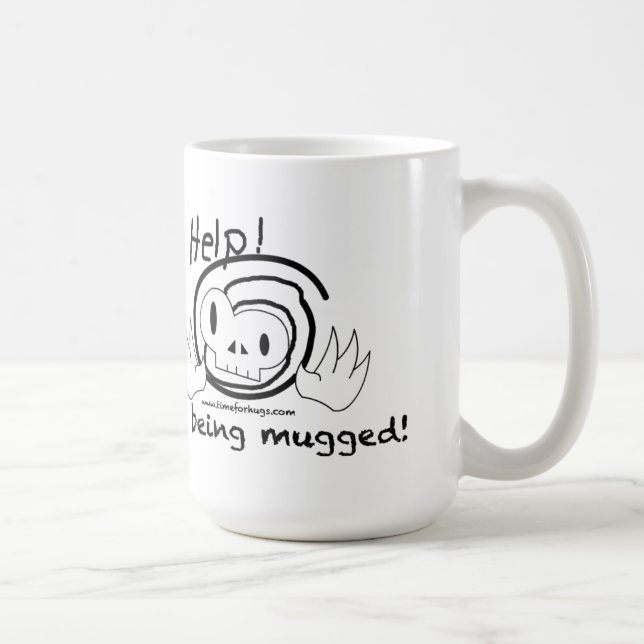 De Café Ajuda eu estou sendo agredido! Caneca (Direita)