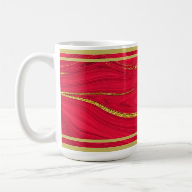 De Café Alegria Natalina: Caneca Vermelha e Dourada (Esquerda)