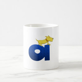 De Café Alfabeto do cão uma caneca