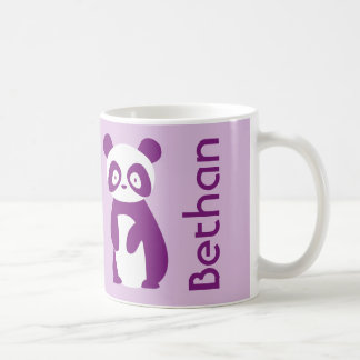 De Café Algum nome) caneca personalizada roxa da panda (