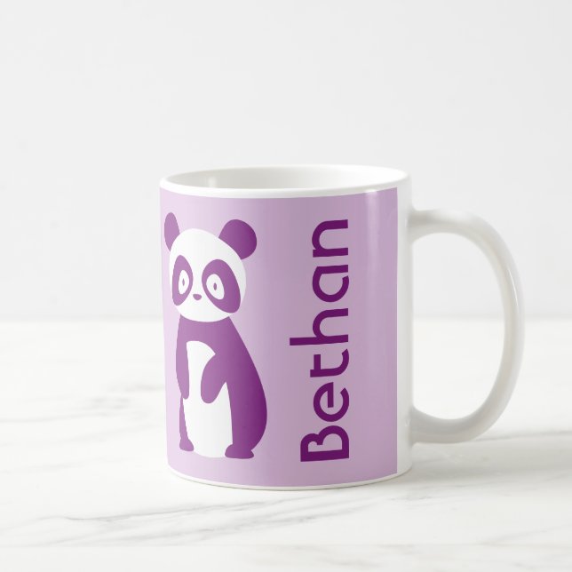 De Café Algum nome) caneca personalizada roxa da panda ( (Direita)