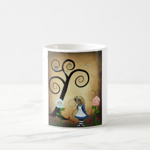 De Café Alice na caneca da arte do país das maravilhas