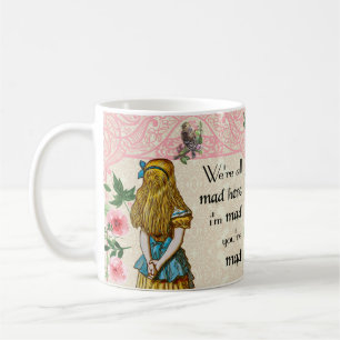 De Café Alice na caneca das citações dobro do país das