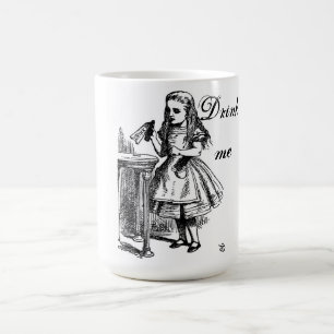 De Café Alice no país das maravilhas "bebe-me" caneca