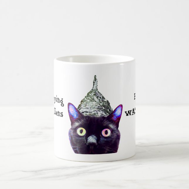 De Café Aliens! Caneca do clube do gato preto (Centro)