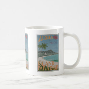 De Café ALOHA da caneca WAIKIKI.