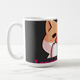 De Café "Amado Por Um Gato Kawaii Gato Caneca Preta"