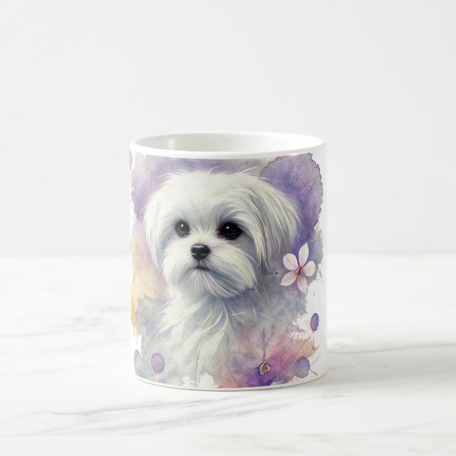 De Café 🐾 amantes malteses, esta caneca é para você! 🐾 (Centro)