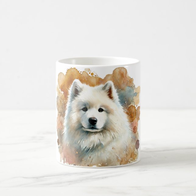 De Café 🐾 Amantes Samoyed, Esta Caneca é para Você! 🐾 (Centro)