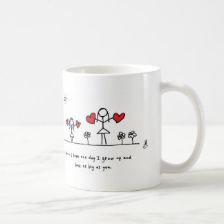 De Café Amor como a caneca grande por corações e por tudo