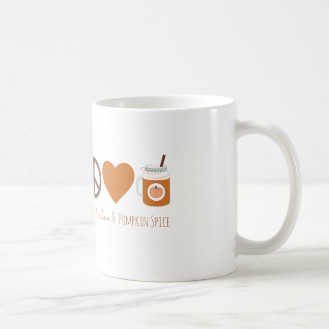 De Café Amor da paz & caneca da queda da especiaria da (Direita)