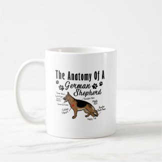 De Café Anatomia da caneca do german shepherd