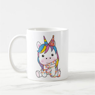 De Café Aniversário Do Unicórnio Para Crianças Uma Caneca