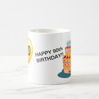 De Café - Aniversário feliz do 90 - caneca tomada partido