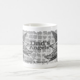 De Café Anjos dos pais na caneca das cinzas da foto das