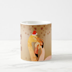 De Café Ano novo, caneca dos pássaros do flamingo