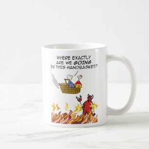 De Café Ao inferno em uma caneca do Handbasket