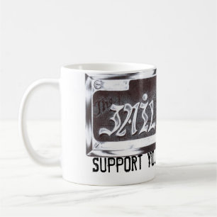 De Café Apoie sua caneca local do Jailbird do criminoso