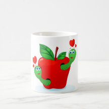Apple in Love, caneca branca