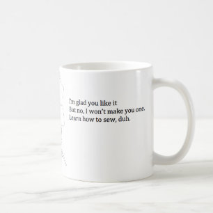 De Café "Aprenda como Sew, duh" caneca