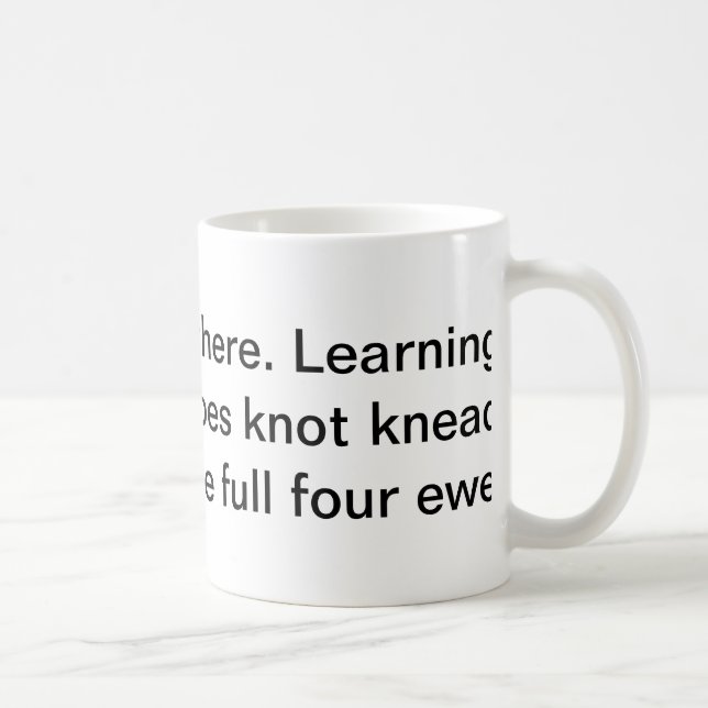 De Café Aprendendo a caneca dos Homophones (Direita)