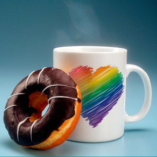 De Café Arco-íris escribble caneca