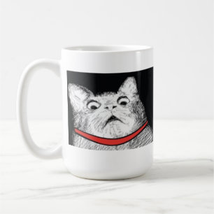 De Café Arfada surpreendida Meme do gato - caneca