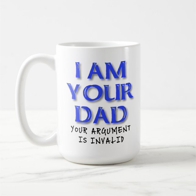 De Café Argumento do Papai é Inválido Caneca Divertida (Esquerda)